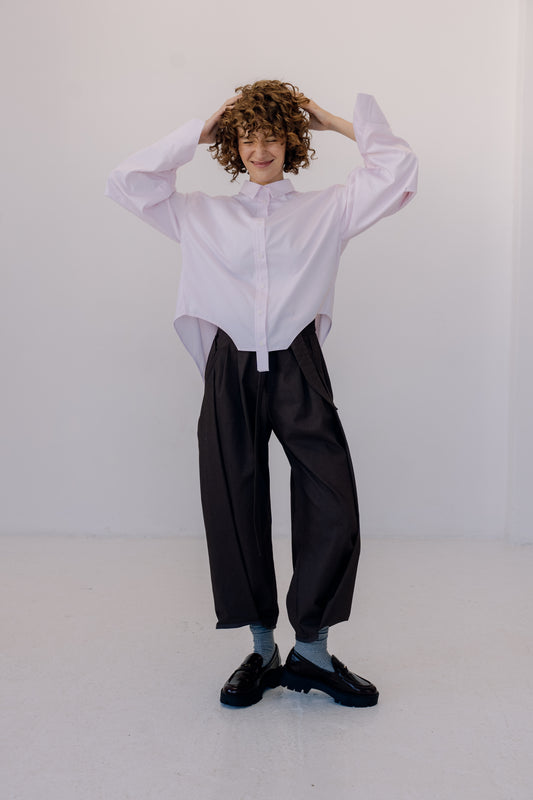 DR_003/09______ Spodnie out of shape chocolate paper